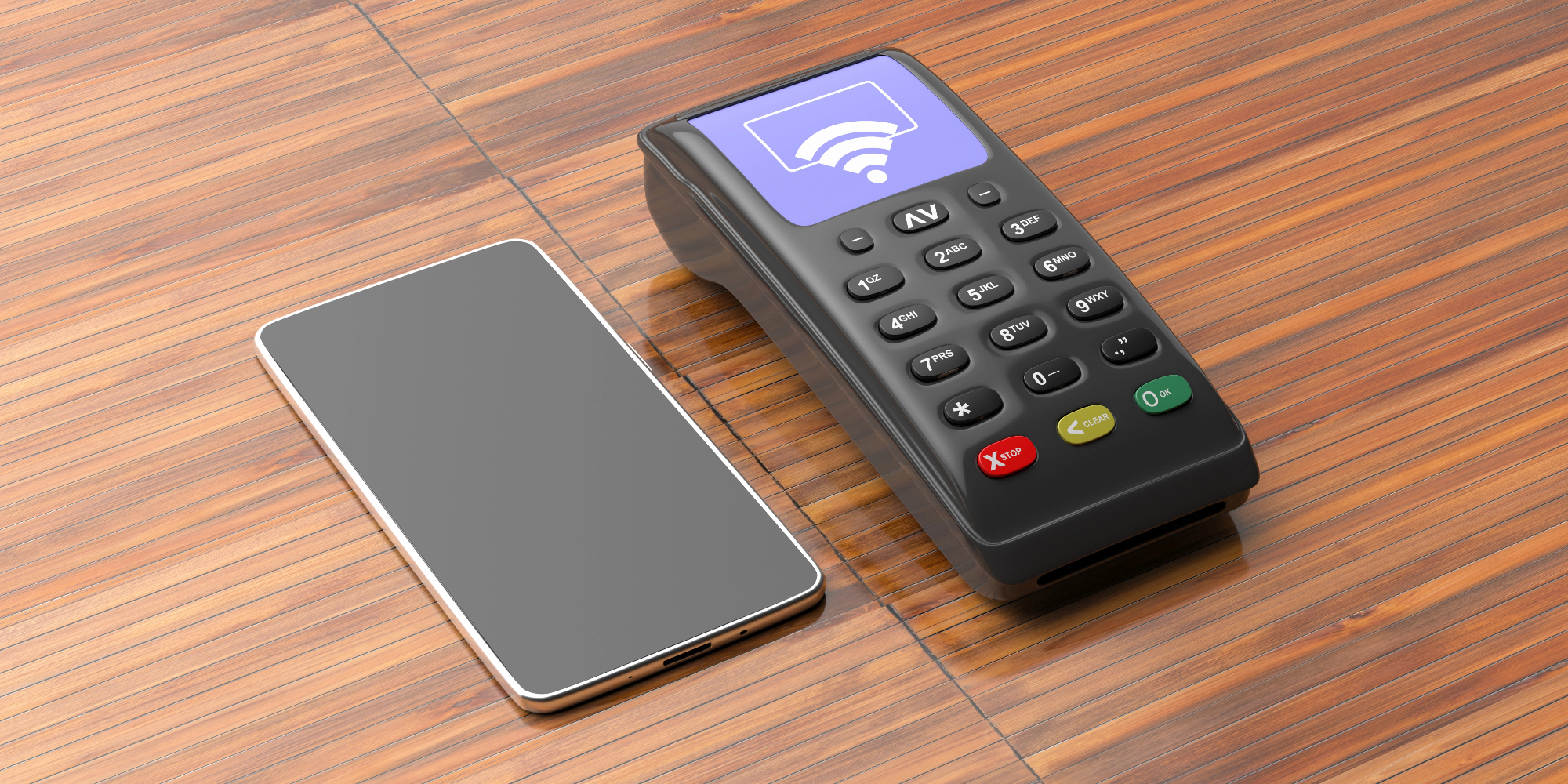 V kavarni se ji je pos terminal obrestoval